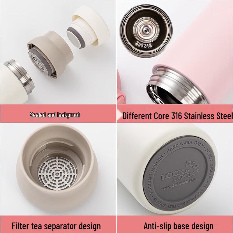 Lock&Lock Aspirations LHC4211 316 SS Rotating Thermal Mug