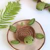 Cute Handmade Crochet Anti-scald Decorative Sheep Flower Turtle Shape Mug Coaster Household Stuffs Mug Rug