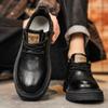 Классические мужские оксфорды, тренды весна-осень, мужская кожаная обувь для активного отдыха, мужские дерби, повседневные мужские рабочие туфли на толстой подошве