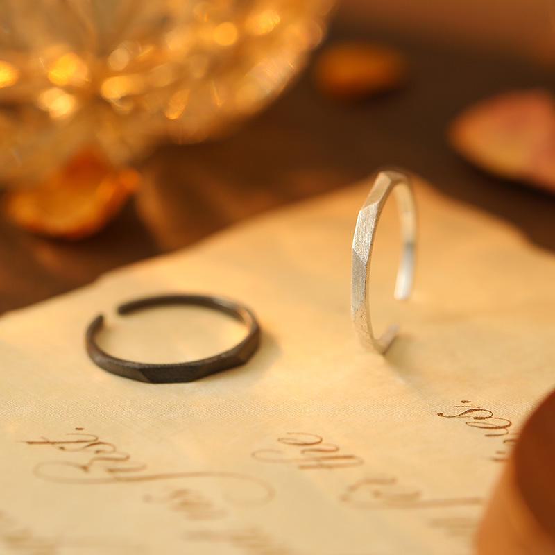 Кольцо Banyan Tree S925 Silver Geometric Minimalist Open Diamond Ring для мужчин и женщин - Light Luxury Long Distance Love Gift на День святого Валентина