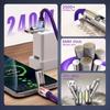 4-в-1 USB-кабель для зарядки Быстрая зарядка МАКС. 240 Вт Lightning Многофункциональный Алюминиевый сплав 240 Вт подходит для iPhone15 16 Samsung