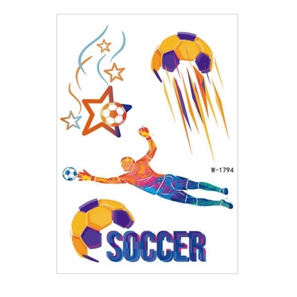 Y2k Spicy Girl Football Tattoo Stickers Featuring Fun Cartoon Ball Instant Decals Abdominal Waist