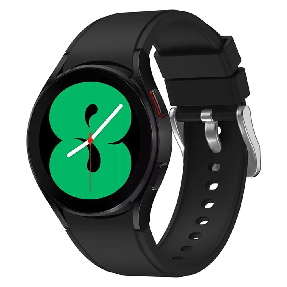 Силиконовый ремешок 20 мм для Samsung Galaxy Watch 7 6 5 4 44 мм 40 мм 5 Pro 45 мм Без зазора Удобный ремешок для часов 6 Classic 47 мм 46 мм