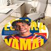 1pc Lamine Yamal  Print Round Carpet Chair Round Carpet Suitable for Bedroom Living Room Home Decorative Carpet
