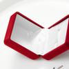 1Pc Jewelry Case Solid Color Wedding Fashion Velvet Storage Organizer Showcase Ring Box Engagement Gift