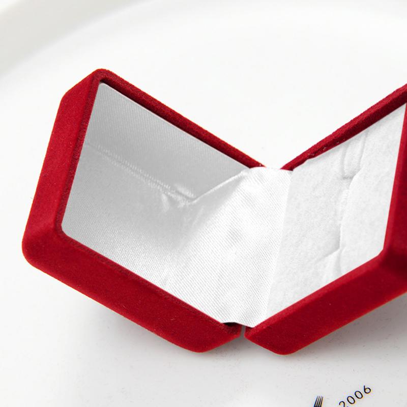 1Pc Jewelry Case Solid Color Wedding Fashion Velvet Storage Organizer Showcase Ring Box Engagement Gift