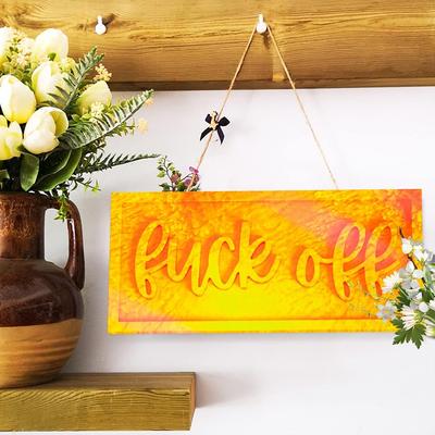 DIYBravo Силиконовая форма для эпоксидной смолы, форма для букв, надпись "Fuck Off", литье эпоксидной смолы, поделка своими руками, личность, для декора двери, подвесная табличка, креативная, забавная