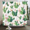 Cactus Shower Curtains Waterproof Polyester Fabric Shower Curtains Tropical Plants Bathroom Screen Curtain Home Decor 180X180cm
