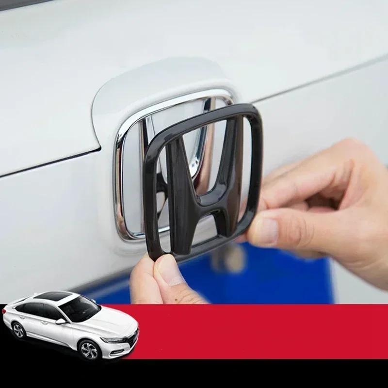 ABS Carbon Fiber for Honda Civic 10th 2016-2020 Inspire Car Front Grille Rear Trunk Steering Wheel Emblem Stickers Accessories