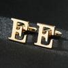 Men's French Shirt Shirt Cuff Links 26 Letters A-Z Cufflinks Gold Color For Men Gift High Quality