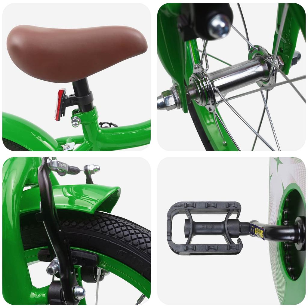 Kids Bicycle 12 Inch for Ages 2 4 Green