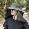 Versatile Sun Hat for Camping with Neck Flap, Breathable Wide Brim Fishing Hat, Summer Comfortable Cotton UV Protection Men Women Hiking Mountain