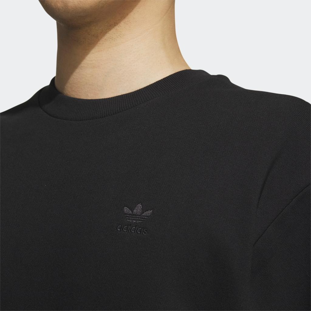 adidas Толстовка с круглым вырезом Utility Crewneck, однотонная, с длинным рукавом, с круглым вырезом, мужская толстовка, черная IK3705