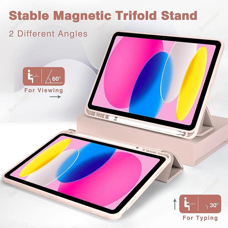 Слот для карандаша Чехол Funda iPad A19 12-го A16 11-го 10-го Поколения Air11 M3 M2 Pro11 M4 iPad Air4 5 10.9 8 9-го 10.2 10.5 9.7