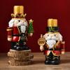 Cartoon Nutcracker Candlestick Anti Slip Festival Christmas Candle Stand Resin Nutcracker Candle Holders Home Xmas Decor