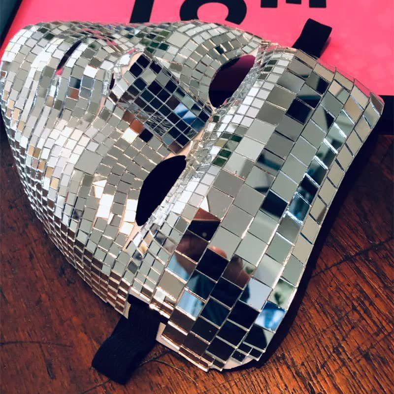 Luxury Face Mask Glitter Mirror Style Festival Masquerade Masks Cosplay Halloween Party Night Club Mask Shap Home DJ Decor