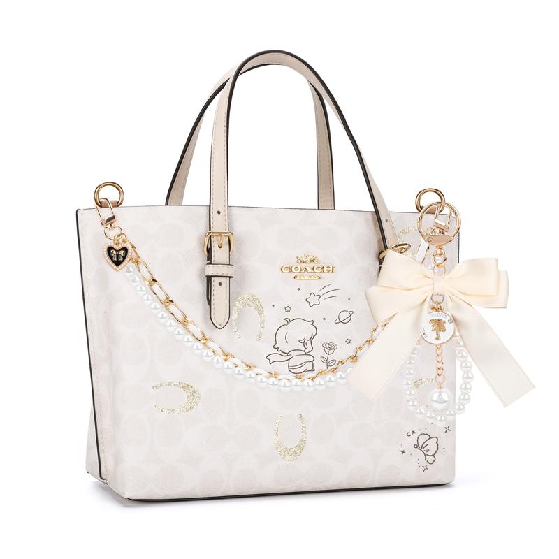 Coach Сумка [Сумка на заказ] CityMollie 25 Mollie классический пресбиопический принт с медленной гравировкой, модная, универсальная, для поездок на работу Подарочная сумка Маленький принц