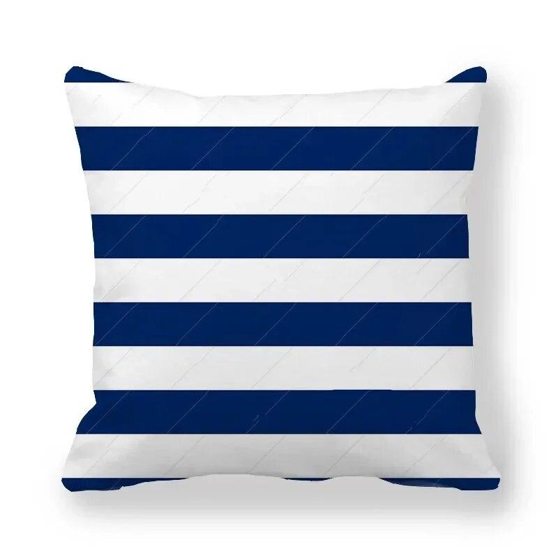 Colorful Striped Printed Pillowcase Home Bedroom Living Room Sofa Cushion Cover 45x45cm Peach Skin Pillowcase