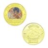 Anime Collectible Coins Luffy Zoro Gold Plated Metal Commemorative Coins Periphery Kids Birthday Gift Toy