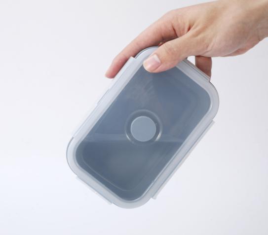 LFGB-grade Heatable Food Grade Silicone Collapsible Lunch Box Travel-friendly Storage Container