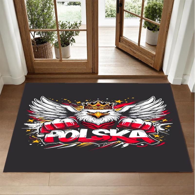 Poland Design Crystal Velvet Rug Soft Decorative Mat for Bedroom Entrance