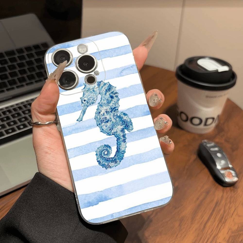 Милые Морские Обитатели, Крабы, Лобстеры Для IPhone 17 16 15 14 13 12 11 Pro Max Plus Прозрачный Мягкий TPU Чехол для Телефона