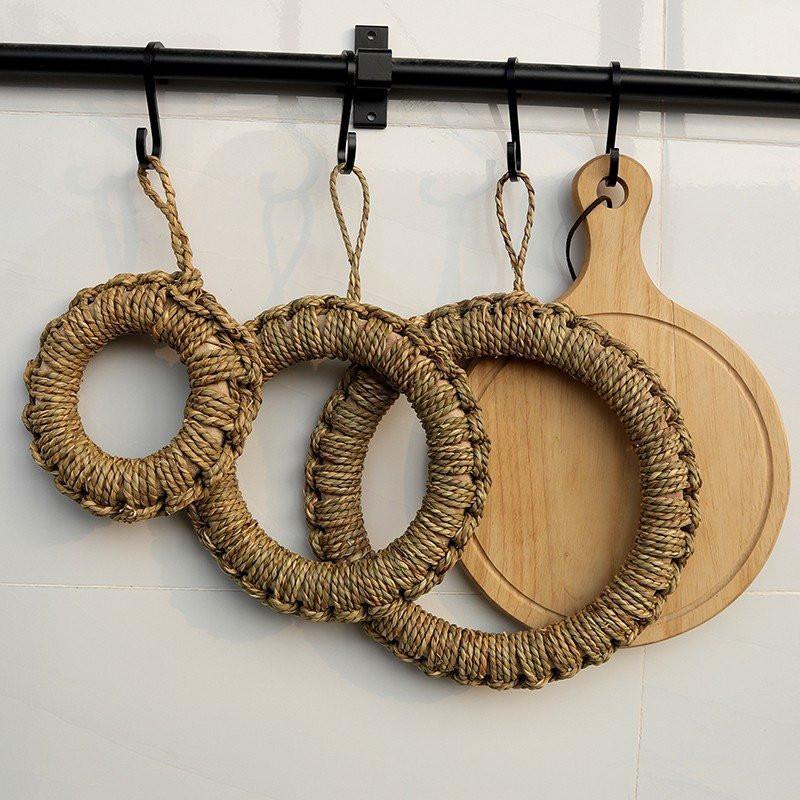 1 шт. соломенная льняная веревка плетеная круглая кольцевая подставка для посуды подставка под кастрюлю подставка для тарелок аксессуары для домашнего кухонного стола