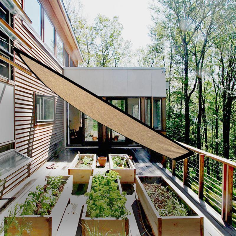 Outdoor Patio Sun Shade Sail Rectangle Garden Sunshade Net Garden Balcony Net Summer Anti-UV Sun Shelter Awning Car Canopy