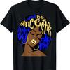 Ancestors Wildest Dreams Afro Royal Blue Melanin Black Queen T-Shirt