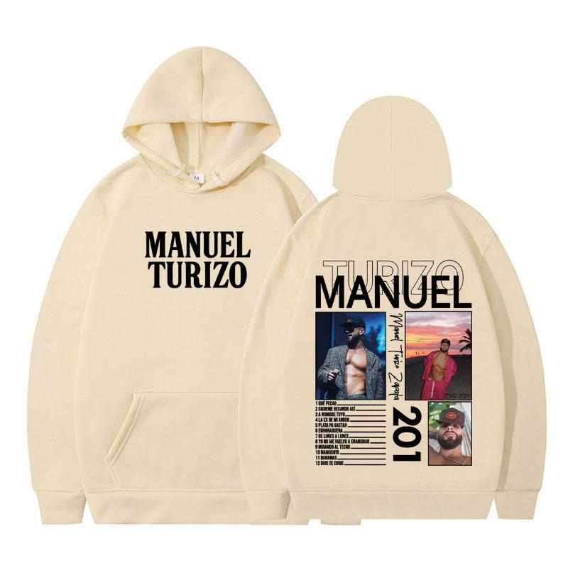 Rapper Manuel Turizo Tour 2025 Fashion Graphics Hoodie Men Women Gothic Punk Casual Pullover Long Sleeves Hip-hop Sweatshirts