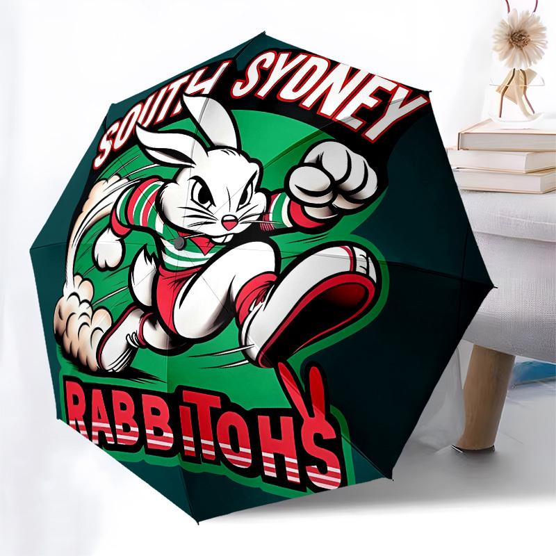 Rabbitohs, Саут Сидней Автоматическое Открытие и Закрытие, 8 ребер Структура Портативный Зонт, Подходит для Мужчин и Женщин в Любое Время Года Идеальный