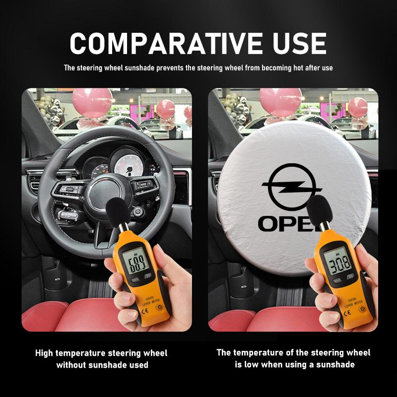 AAHC1 For Opel Car Sun Shade for Steering Wheel Anti UV Heat Insulation Protector ADAM ASTRA J K CORSA E INSIGNIA MOKKA VIVA Meriva