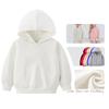 Fall New Arrivals Solid Color Kids Hoodie Pullover Hoodie Rainbow Color Childrens Pullover Hoodie Age 4-14 Breathable Polyester Girls WearLong Sleeve