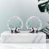 Orstarry S925 Silver Cute Panda Animals Earrings Hoop Earrings For Women Jewelry Party Trendy Gifts