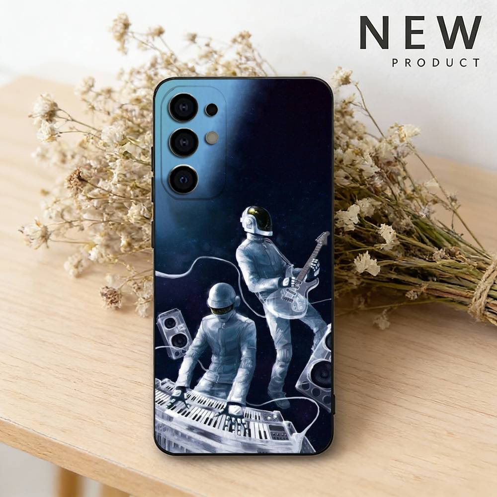 Крутой чехол для телефона Daft Punk для Samsung S26,25,24,23,22,30,21,10,9,Ultra,Plus,Lite Черный Мягкий чехол