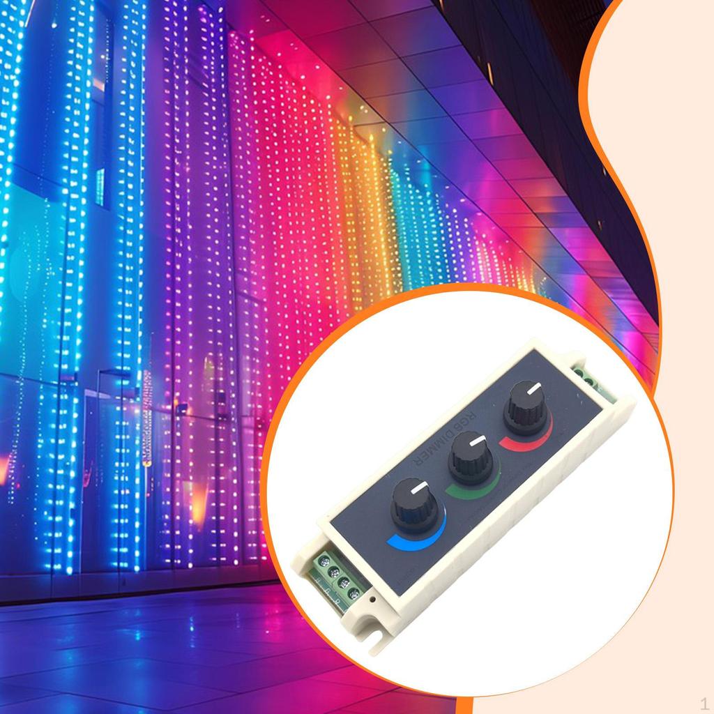 RGB Knob Dimmer Dimmable Rotary Switch Compact Easy to Use 3 Keys