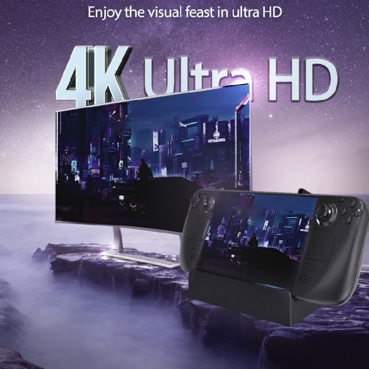 6-в-1 док-станция для Steam Deck с HDMI 2.0 4K@60Hz Gigabit-Ethernet 3 портами USB 3.0