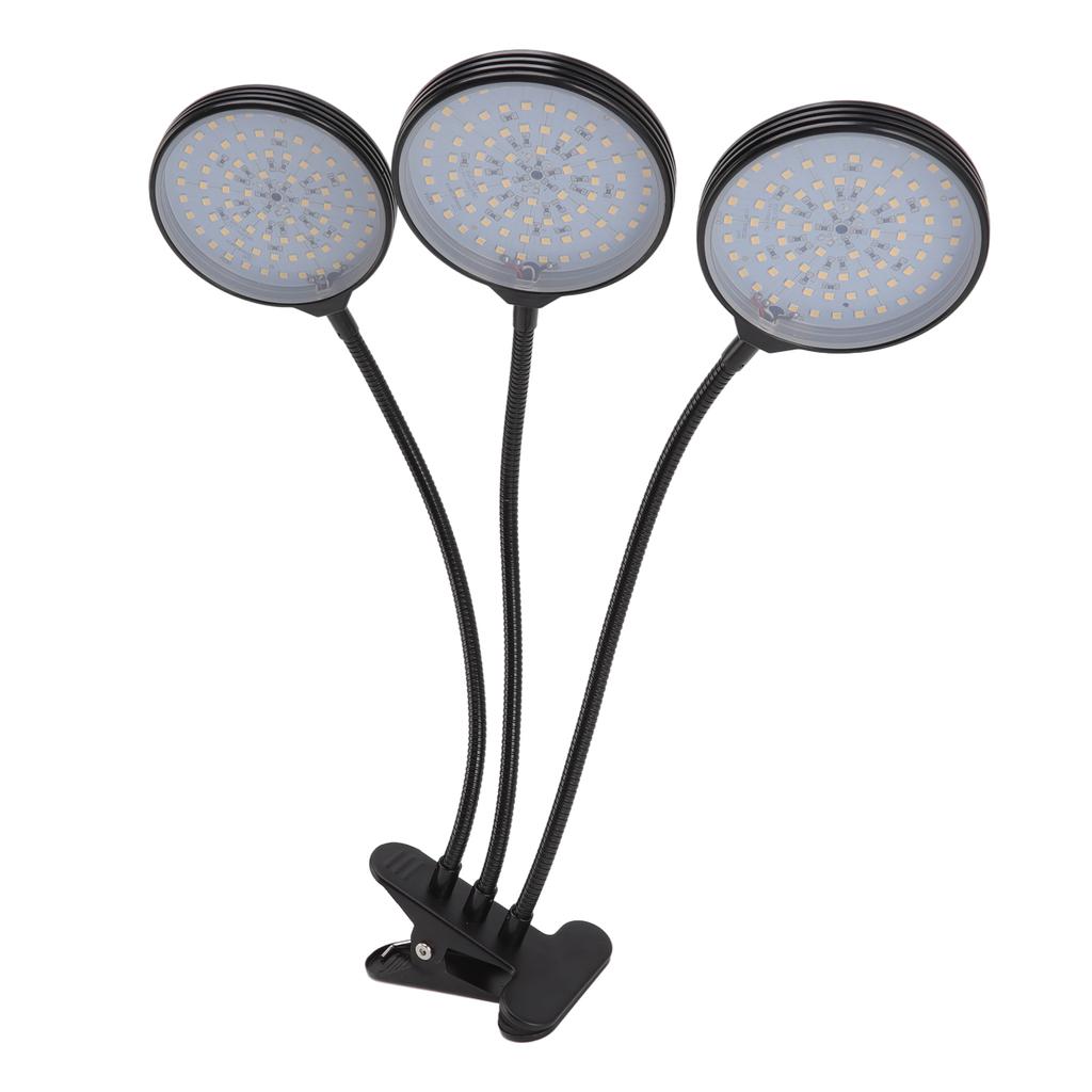 Светодиодная лампа для выращивания растений 45 Вт с 3 головками, на клипсе, питание от USB, лампа для выращивания для комнатных суккулентов