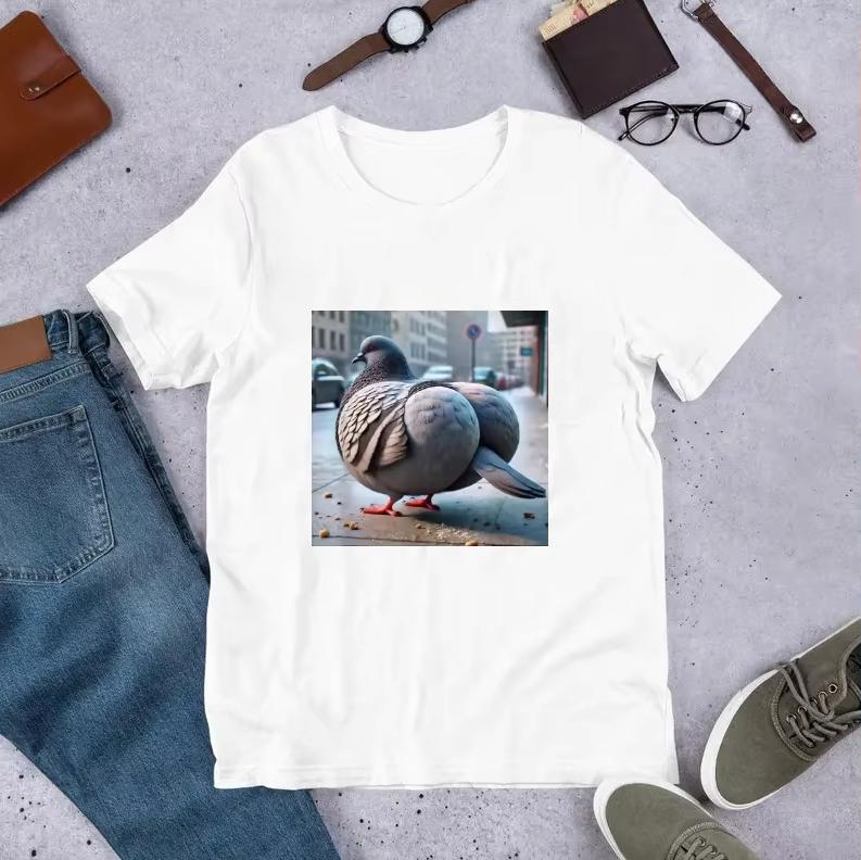 Gyatt Gen Z Meme Pigeon Tshirt Funny Brainrot Pigeon Womens Clothing Graphic Kawaii Aesthetic Haraj Women Clothing