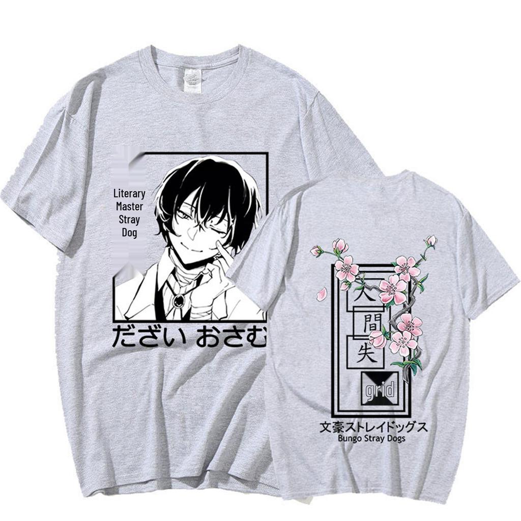 Bungo Stray Dogs Дазай Осаму Унисекс Футболка-свитшот с коротким рукавом - Тонкая, Весна/Лето Европейский размер.