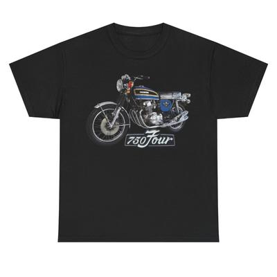Мужская и женская футболка Honda CB750 Four Летняя мотоциклетная футболка Гоночная с коротким рукавом Весенняя Велосипедная Внедорожная Ретро Уличная Верх