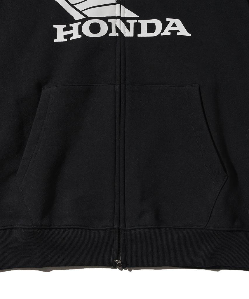 Толстовка на молнии Phyps Мотоцикл Логотип Honda Racing_Черный