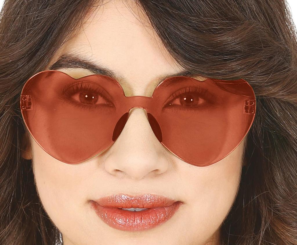 Glasses Hearts Red Hearts Costume Party Valentine' Day Carnival Ball