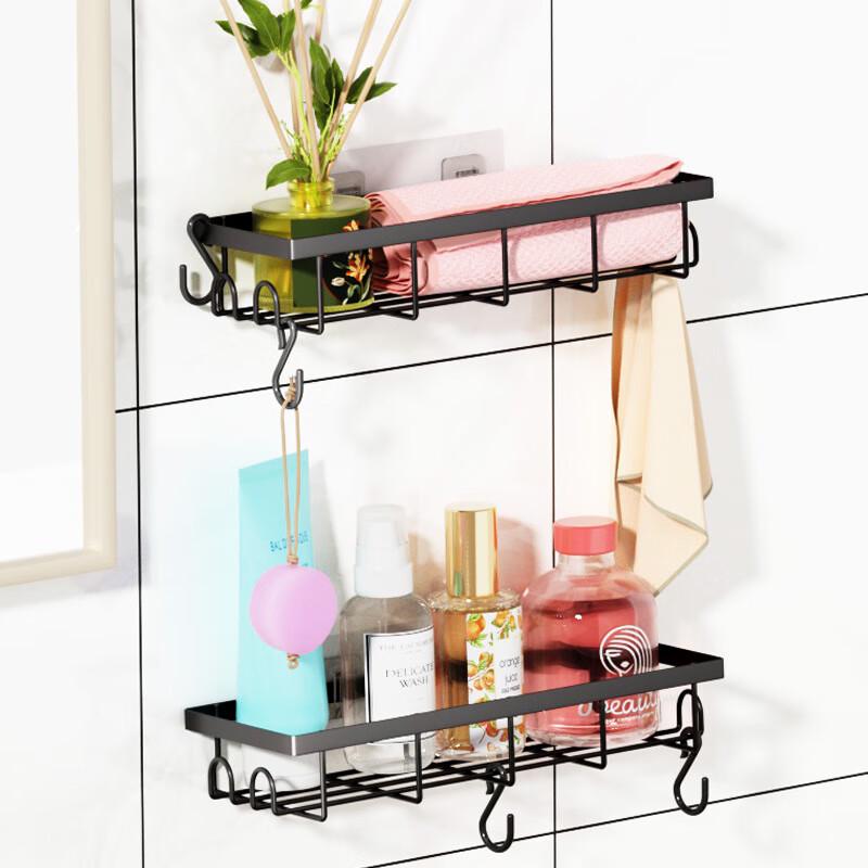 ZISIZ Набор черных угловых полок для ванной без сверления