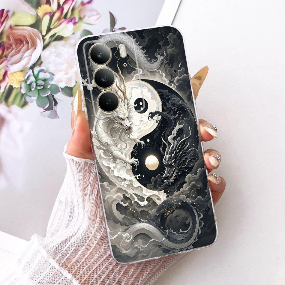Для Realme C75 C75x Чехол для телефона с рисунком Крутой Дракон Тигр Для Realme C75 4G C 75 75X Мягкие Силиконовые TPU Чехлы
