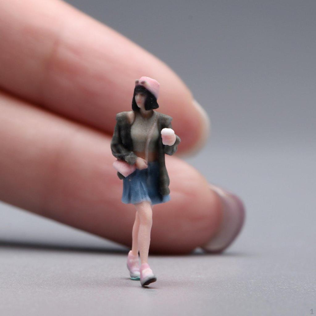 1/64 Женская фигурка Миниатюрная модель человека для сцены