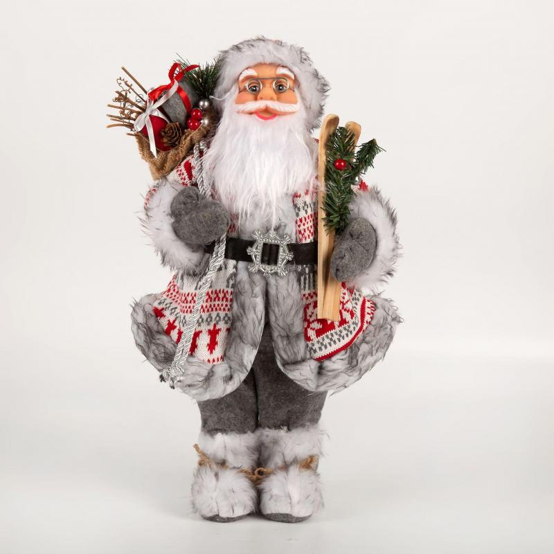 1 pc White Plush Santa Claus Decoration Christmas Doll Decora