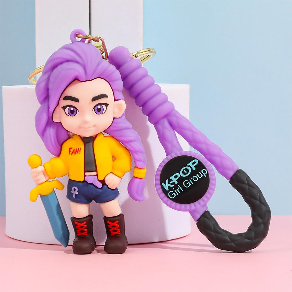 Брелок KPOP Охотники на демонов, Брелок с ПВХ-фигуркой персонажа Тигра, Милый брелок в стиле Харадзюку для детей и фанатов на Хэллоуин