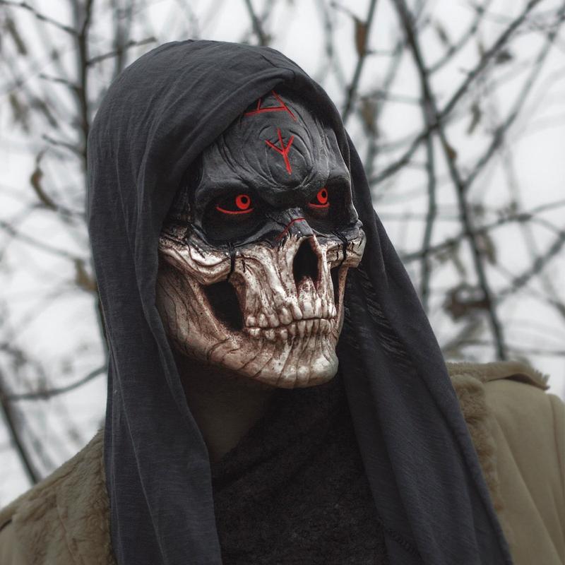 Halloween Scary Skull Head Mask Cosplay Party Horrible Bloody Masks Carnival Adult Horror Costume Head Cover Latex Mask