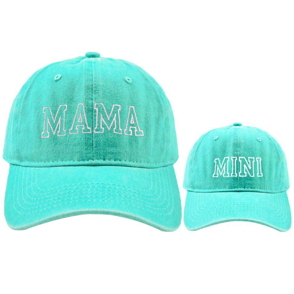 Новая хлопковая вышивка Буква Мама Мини Бейсболка Женская Детская Snapback Папина Кепка Летняя Регулируемая Девочка Мальчик Солнце Грузовые Кепки